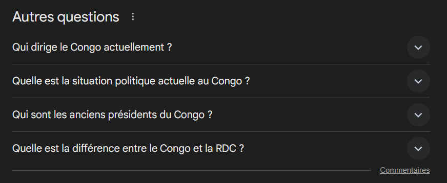 exemple de Peaople Also Ask dans la SERP